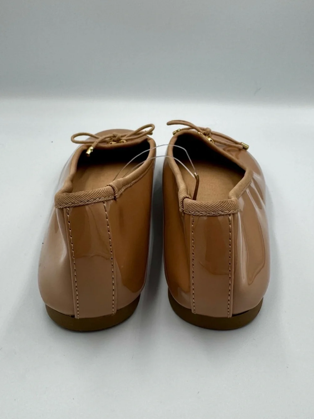 Madden NYC Tan Patent Ballet Flats Baby Bow Size 6
